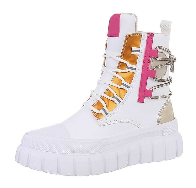Ital-Design Damen Schnürschuhe Freizeit Schnürstiefelette (87417839) Flach günstig online kaufen