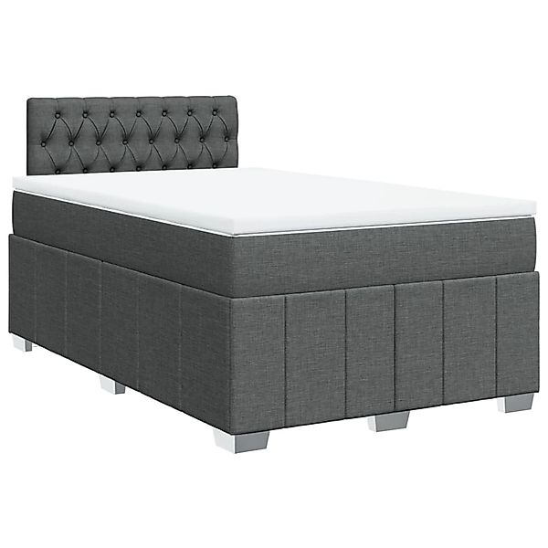 vidaXL Boxspringbett mit Matratze Dunkelgrau 120x200 cm Stoff 3287043 günstig online kaufen
