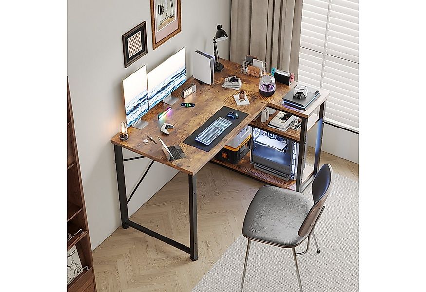 GUNJI Eckschreibtisch Eckschreibtisch Umkehrbarer L-förmiger Computer schre günstig online kaufen