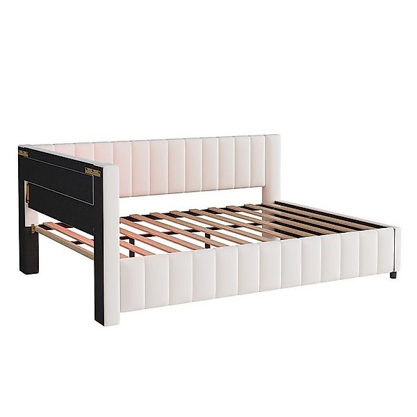 STILVORA Schlafsofa Tagesbett 140x200cm Polsterbett mit USB,Jugendbett mit günstig online kaufen