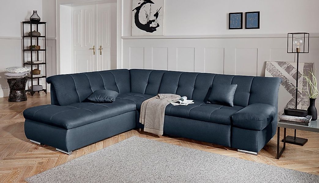 DOMO collection Ecksofa "Mona L-Form", wahlweise mit Bett- und Armlehnfunkt günstig online kaufen