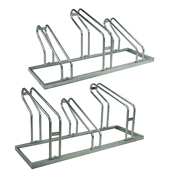 TRUTZHOLM Fahrradständer Für 6 Fahrräder Höhenversetzt 210 x 45 cm Stahl günstig online kaufen
