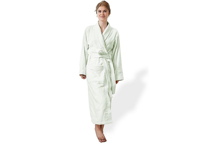 SIEGENTHAL Damenbademantel Damen Bademantel Frottee Velour Schalkragen Flau günstig online kaufen