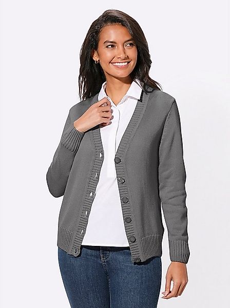 Witt Strickjacke Strickjacke Langarm Materialmix günstig online kaufen