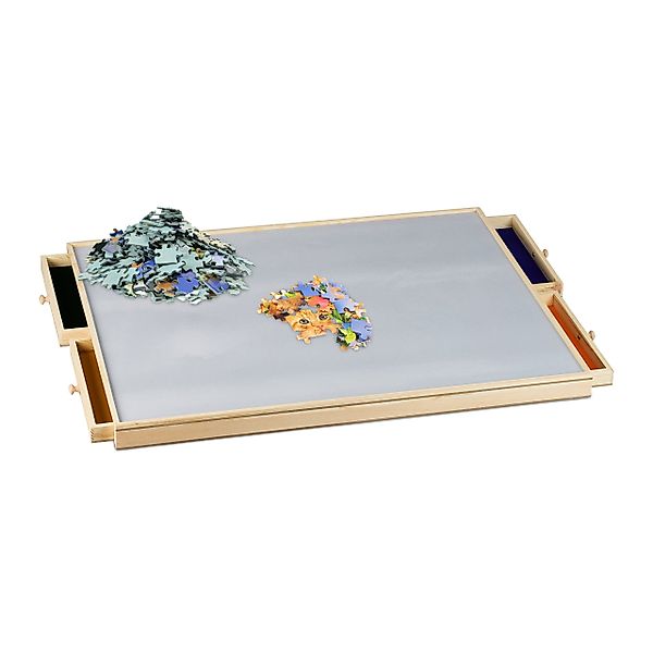 relaxdays Puzzleunterlage Puzzlebrett mit 4 Schubladen günstig online kaufen
