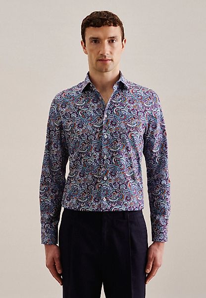 seidensticker Businesshemd "Slim", Slim Langarm Kentkragen Paisley günstig online kaufen