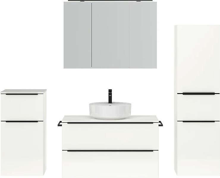 nobilia Badmöbel-Set "Alvene" vormontiert, mit Soft-Close, 4 Stk. tlg. günstig online kaufen