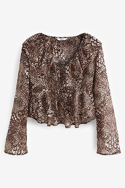 Next Langarmbluse Langärmlige Bluse mit Rüschen günstig online kaufen