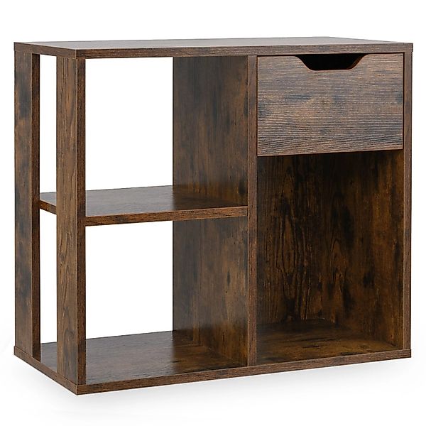 Costway Bücherregal Holz 60 x 30 x 53 cm Braun günstig online kaufen