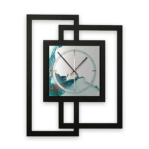 Kreative Feder Wanduhr Design-Wanduhr „Turquoise“ in günstig online kaufen