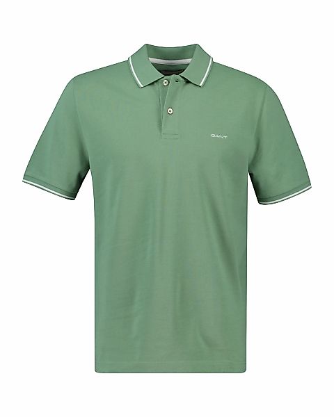 Gant Tipping Piqué Poloshirt Grün - Größe 4XL günstig online kaufen