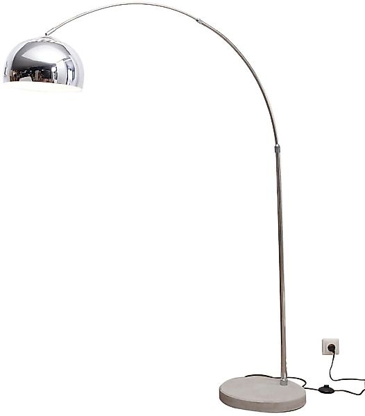 DELIFE Stehlampe Big-Deal, Eco Silber Betonfuß günstig online kaufen