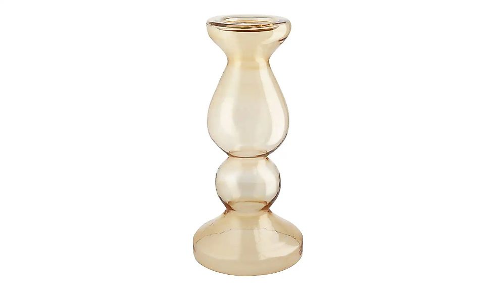 Jette Home Kerzenhalter   ¦ braun ¦ Glas ¦ Maße (cm): H: 48  Ø: 23 Accessoi günstig online kaufen