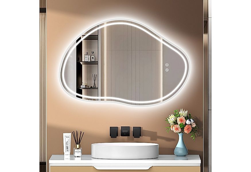 PESENXAN Badspiegel mit Beleuchtung, LED Badezimmerspiegel, 3 Einstellbare günstig online kaufen