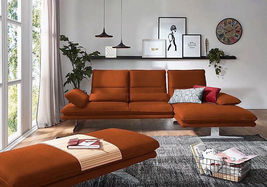W.SCHILLIG Ecksofa »broadway, Designsofa mit tollem Sitzkomfort, L-Form«, S günstig online kaufen
