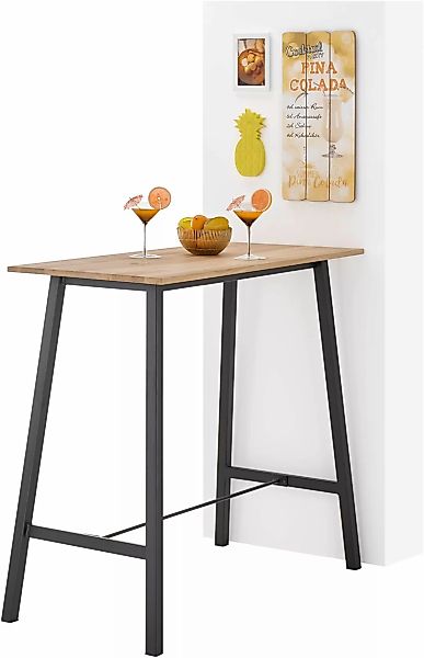Stolkom Bartisch "Kent Eiche Massivholz geölt, Hochtisch BxHxT 120x104x60 c günstig online kaufen