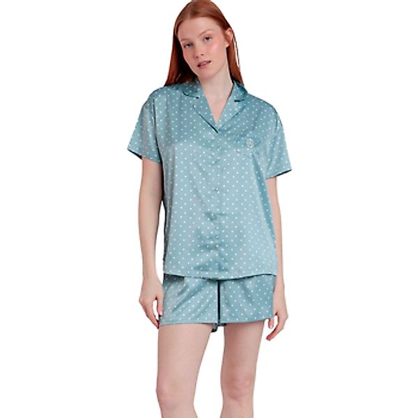 Admas  Pyjamas/ Nachthemden Pyjama Satin Shorts Shirt Dots Lace günstig online kaufen