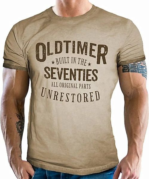 GASOLINE BANDIT® T-Shirt im Vintage Retro Style: Oldtimer Built in The Seve günstig online kaufen