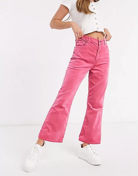 J Brand – Julia – Jeans mit hoher Taille und Schlag in Blütenrosa günstig online kaufen