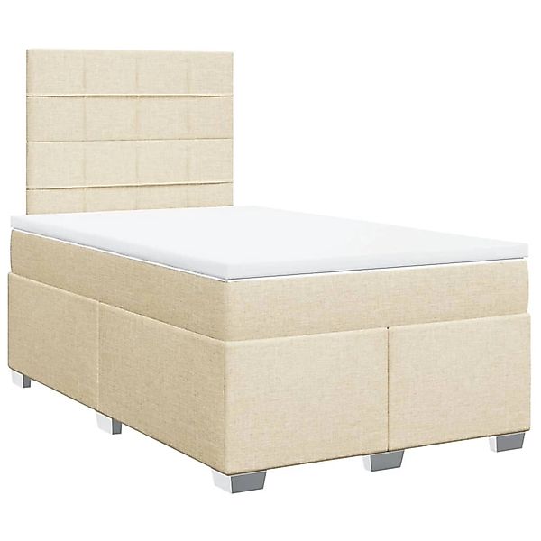 vidaXL Boxspringbett mit Matratze Creme 120x190 cm Stoff 3290432 günstig online kaufen