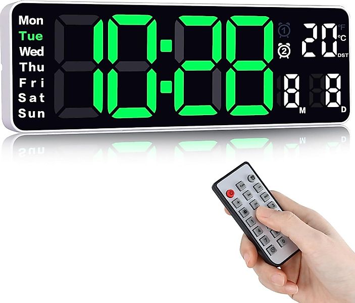 BlingBin Digitaluhr 13" Wanduhr LED Anzeige günstig online kaufen