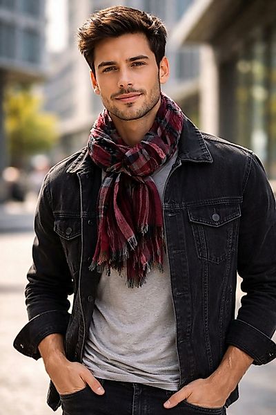 Ella Jonte Modeschal, Stylish im modernen Streifen-Design mit Crinkle-Struk günstig online kaufen