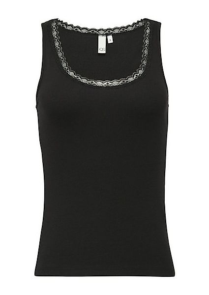 QS Shirttop Ripptop mit Spitze am günstig online kaufen