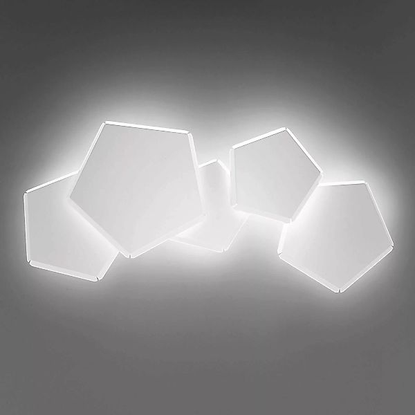 LED-Wandleuchte Pleiadi in Weiß, fünfflammig günstig online kaufen