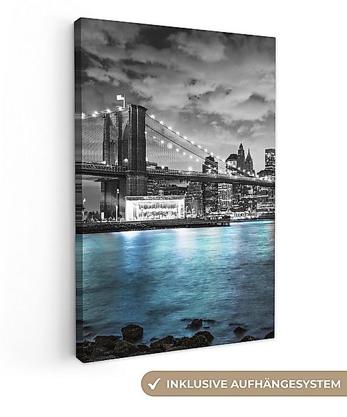 OneMillionCanvasses® Leinwandbild New York - Skyline - Stadt - Blau, Fotodr günstig online kaufen