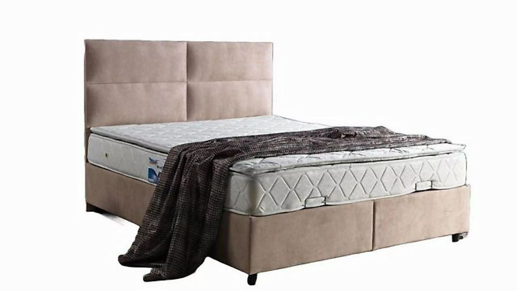 JVmoebel Bett Bett Design Betten Luxus Beige Polster Schlafzimmer Möbel Dop günstig online kaufen