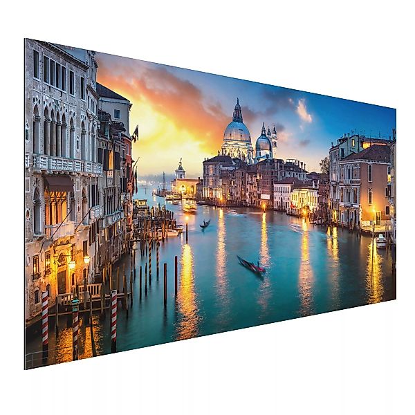 Alu-Dibond Bild Sunset in Venice günstig online kaufen