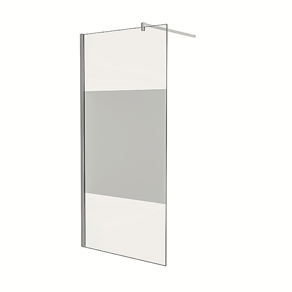 AICA Walk in Duschwand B.70 x H.200cm Milchglasstreifen Duschabtrennung 10m günstig online kaufen