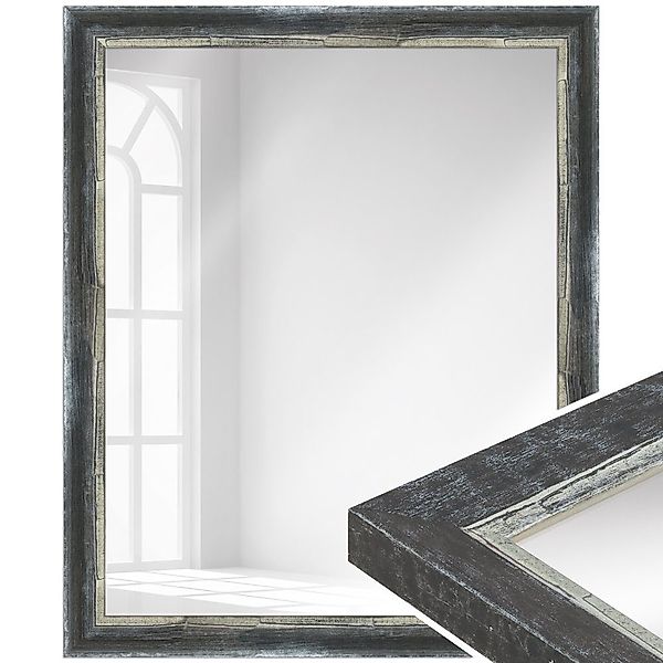 WANDStyle Wandspiegel H640, Schwarz, aus Massivholz günstig online kaufen