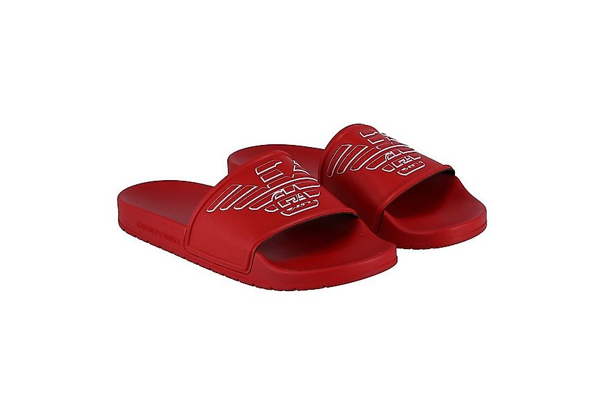 Emporio Armani Sliders rot Herren Badeschuh günstig online kaufen