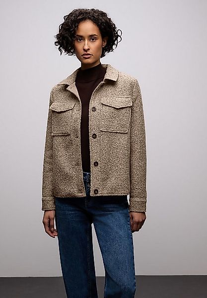STREET ONE Blusenjacke Overshirt in Woll-Optik, mit Hemdkragen und Knopflei günstig online kaufen