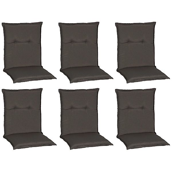 Beo Sitzauflage Niedriglehner Trier 6er-Set Dunkelgrau günstig online kaufen