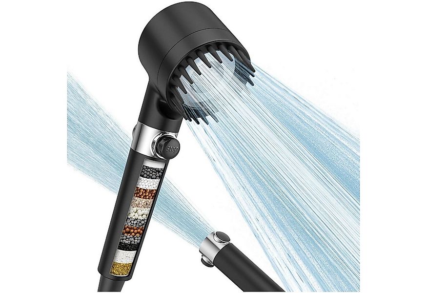 LuxusKollektion Handbrause Duschkopf Hochdruck Filter 4 Sprühmodi 15 Stufen günstig online kaufen