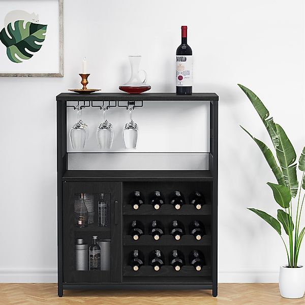 GarveeMore Weinschrank,Barschrank mit Glashalter und Netztür,industrielles günstig online kaufen