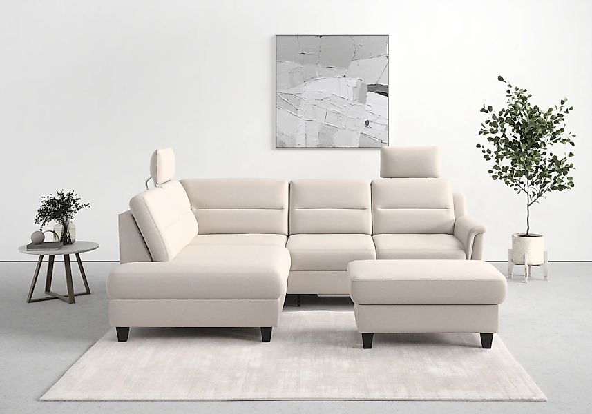 sit&more Ecksofa "Farö L-Form", inklusive Federkern, wahlweise mit Bettfunk günstig online kaufen