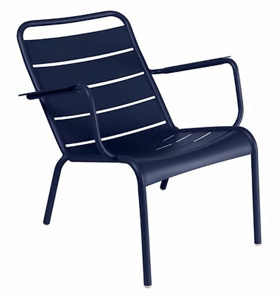 Lounge Sessel Luxembourg metall blau / Aluminium - Fermob - Blau günstig online kaufen
