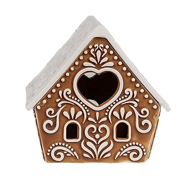 Clayre & Eef Weihnachtshaus Weihnachtshaus Teelichthalter Lebkuchenhaus 9x7 günstig online kaufen
