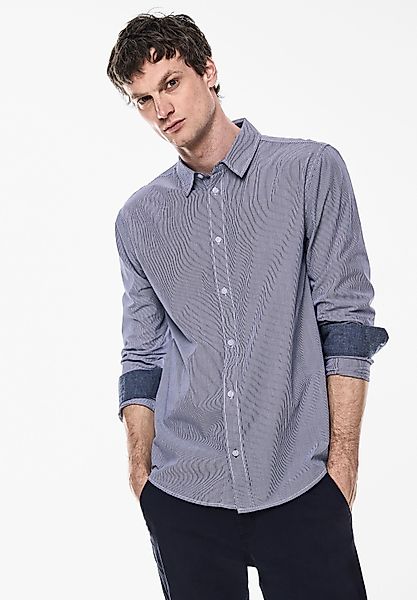 STREET ONE MEN Langarmhemd aus reiner günstig online kaufen