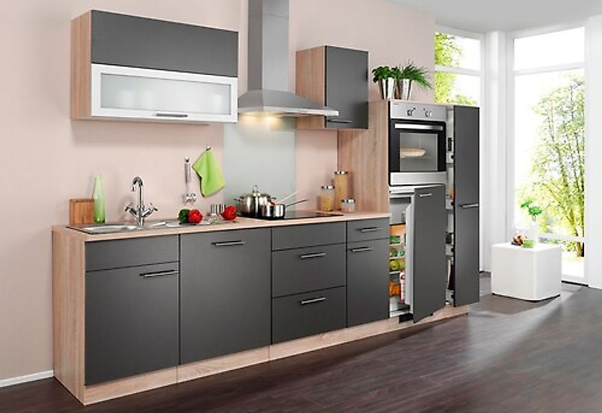 wiho Küchen Küchenzeile »Montana« mit E-Geräten, Breite 300 cm günstig online kaufen