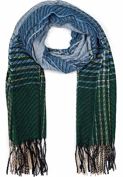 styleBREAKER Strickschal "Feinstrick Schal Zick-Zack gestreift" 1 Stk. günstig online kaufen