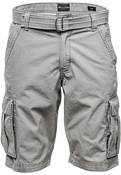 Amaci&Sons Cargoshorts MIDFIELD Chinoshort inkl. Gürtel Herren Bermuda Shor günstig online kaufen