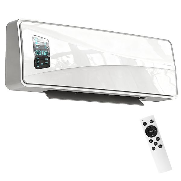 HOMCOM Energiesparender Keramik-Wandheizer 2000W, 3 Modi, LED-Display, Eins günstig online kaufen