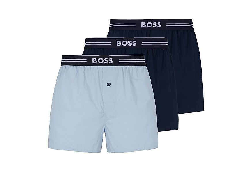 BOSS Boxershorts Woven Boxershorts Pure Cotton (3-St., 3 Stück) mit Streife günstig online kaufen