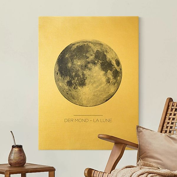 Leinwandbild Gold Der Mond - La Lune günstig online kaufen