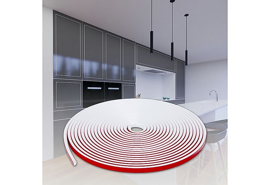 HEXIMO Zierleiste SFL-1 weiß, SFL-1, flexibel selbstklebend Weiß PVC - 10 M günstig online kaufen