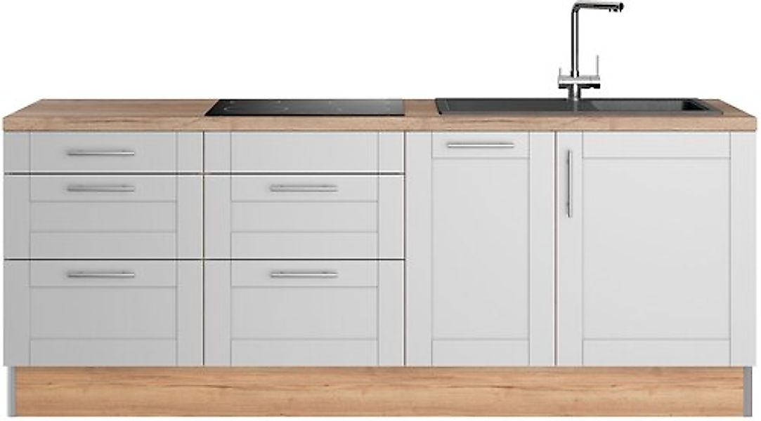 KOCHSTATION Küche »KS-Ahus«, Breite 225 cm, wahlw. Mit E-Geräten, Soft Clos günstig online kaufen